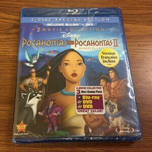 NEW Pocahontas 2-Movie Collection Disney (Blu-ray Disc, 2012, 2-Disc Set)